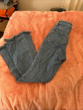 Abercrombie & Fitch Blue High-Rise Straight Jeans